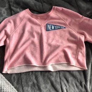 Pink cropped sweatshirt